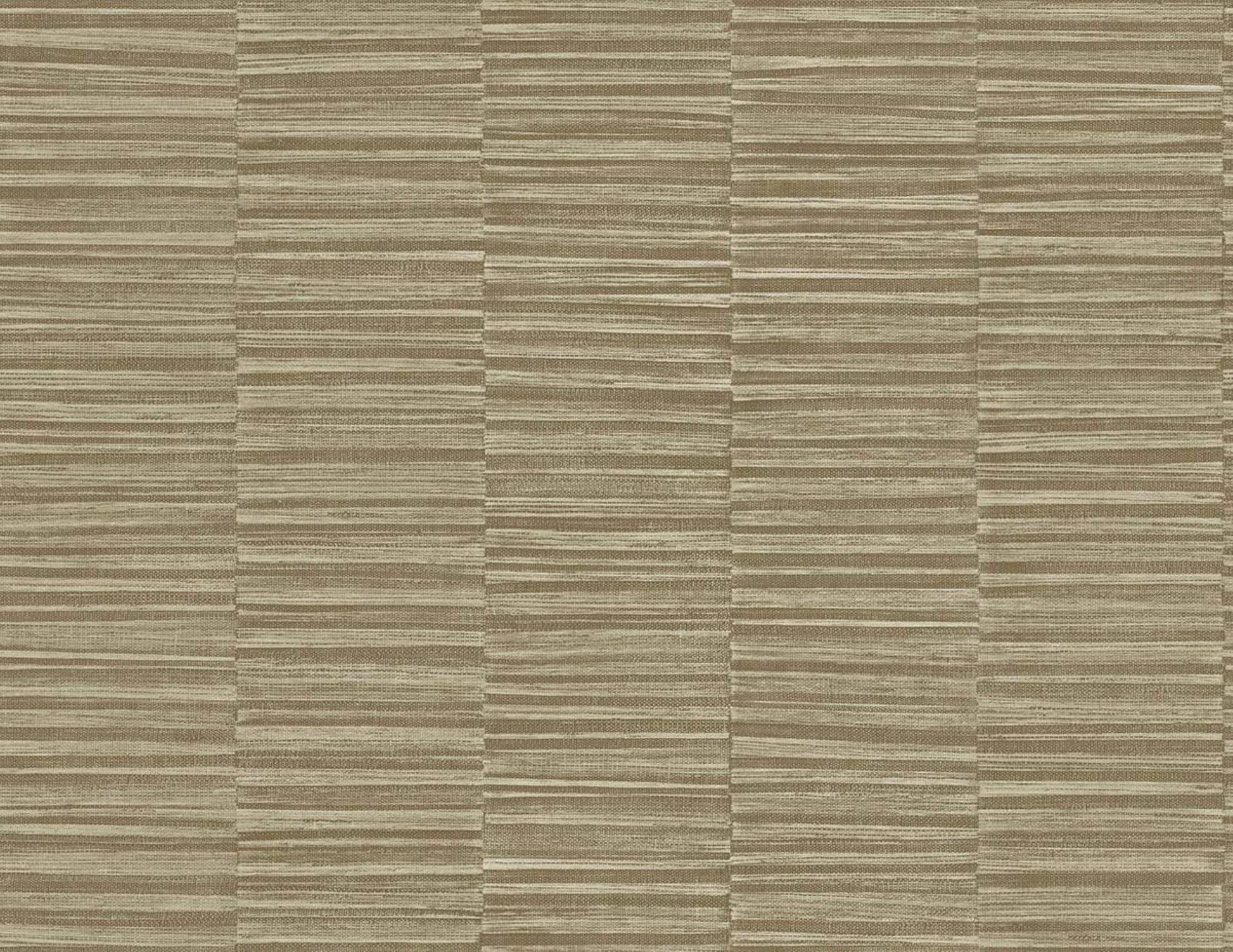 Tawny Brown Industrial Grasscloth Stripe Commercial & Vinyl close-up.
