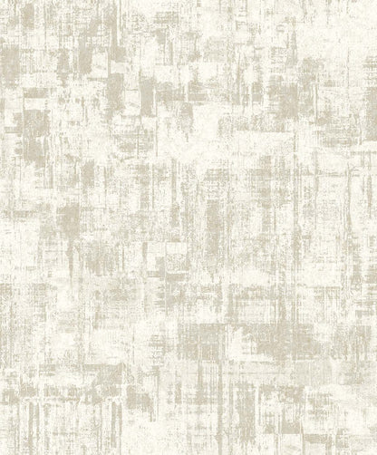 Distressed Faux Wallpaper features a beige and white textured pattern, perfect for washable wall décor.