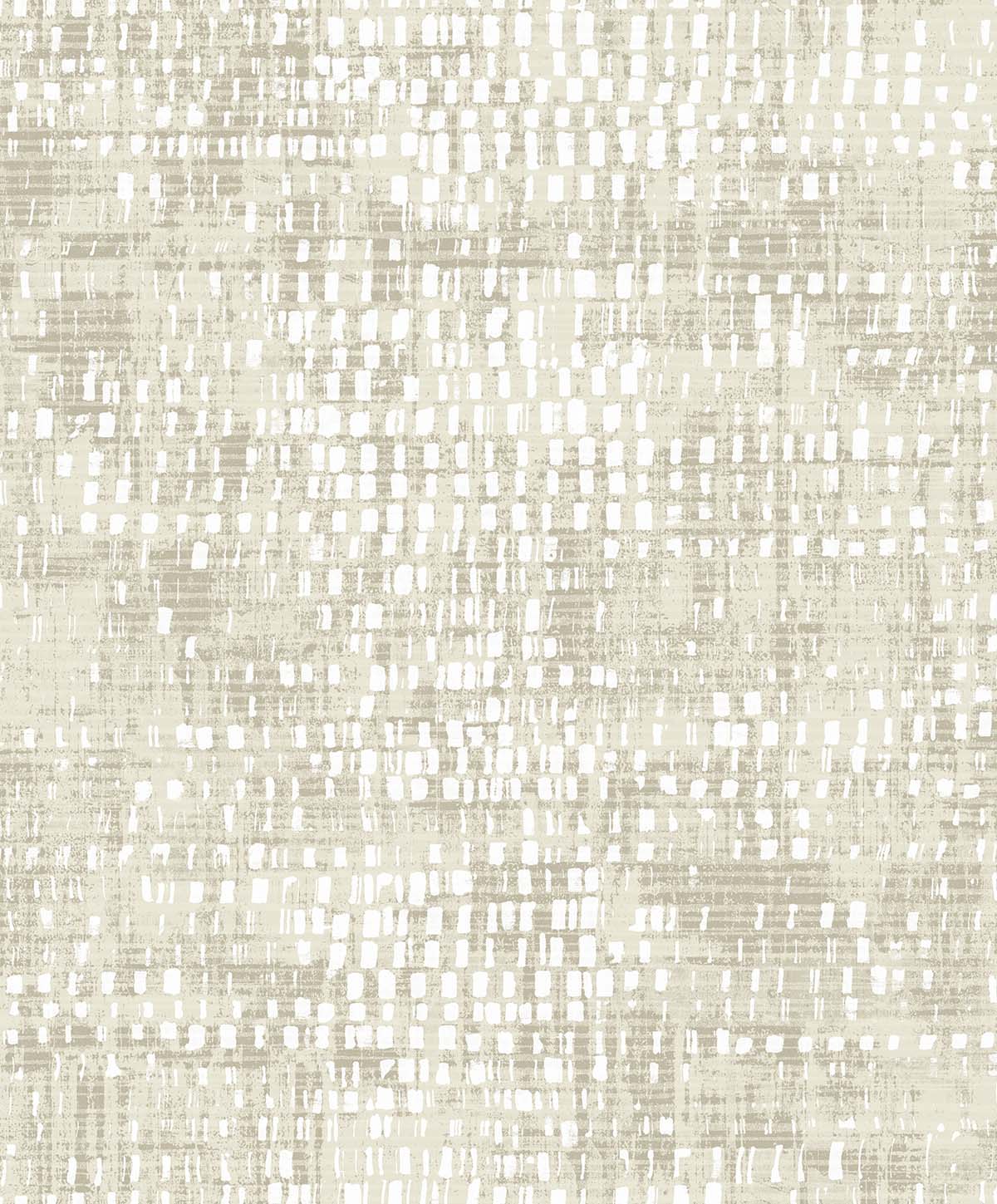 Dotted Wallpaper features a beige and white abstract grid pattern on a washable, textured background.