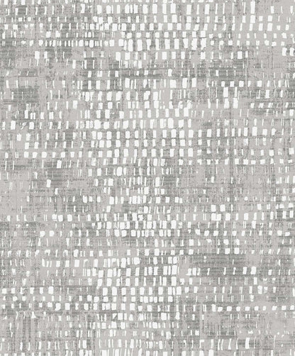 Dotted Wallpaper features small white squares on textured gray, forming an abstract grid-like pattern.