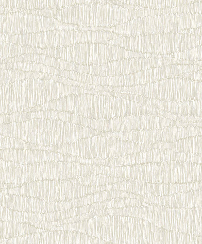Wavy Wallpaper: Off-white non-woven design with subtle stitched lines; washable and stylish.