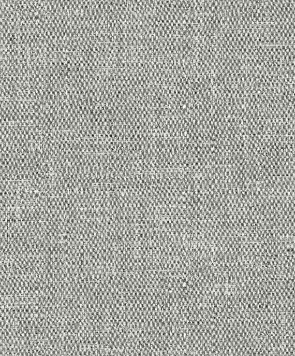 Faux Linen Wallpaper features a gray fabric texture with a subtle crosshatch pattern, perfect for washable designs.