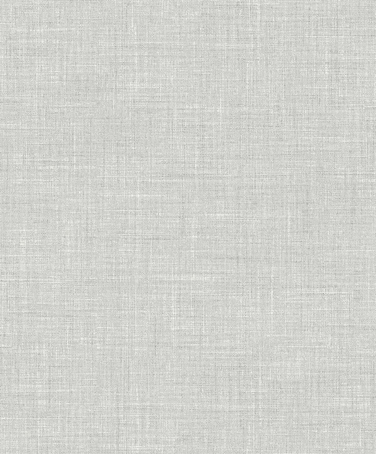 Faux Linen Wallpaper features a light gray linen texture with a subtle woven pattern on elegant non-woven material.
