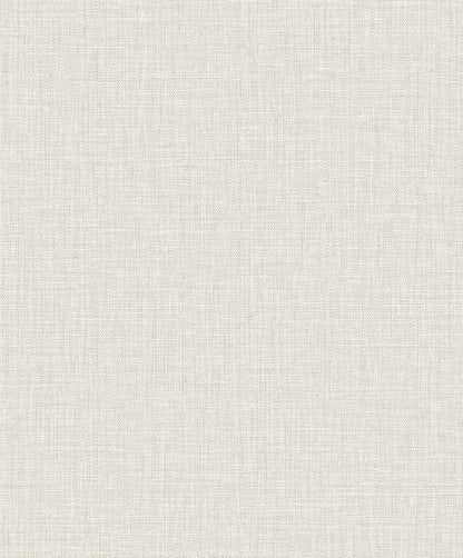 Pearly Linen Wallpaper features light gray fabric texture with a subtle woven pattern, ideal for washable designs.