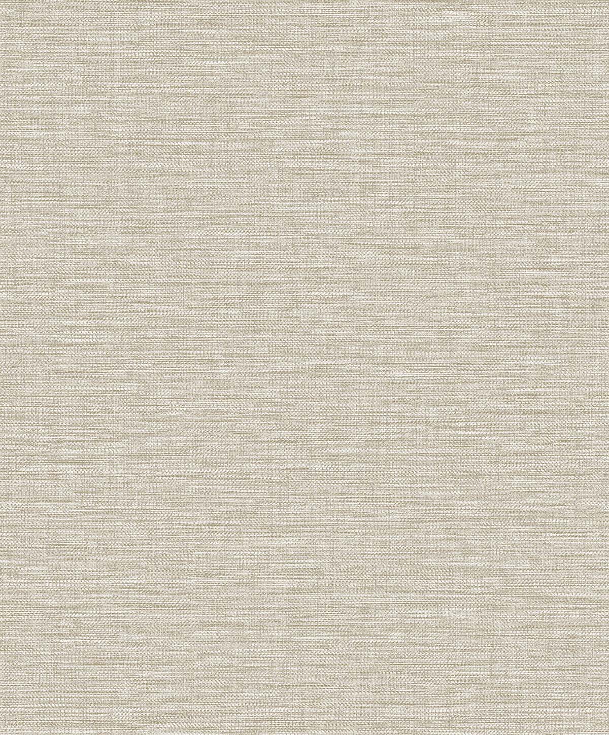 Pearly Linen Wallpaper features a beige fabric texture with a subtle weave, offering a natural, washable linen-like look.