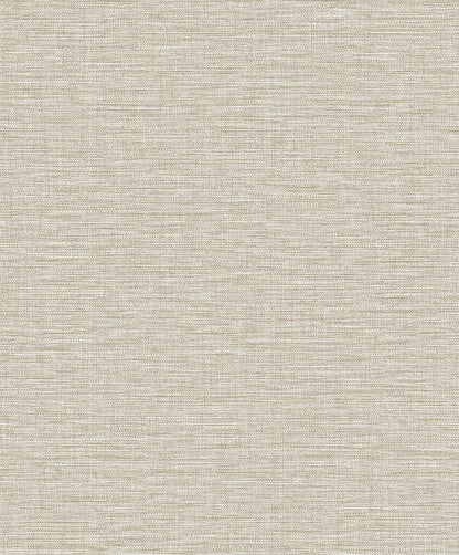 Pearly Linen Wallpaper features a beige fabric texture with a subtle weave, offering a natural, washable linen-like look.