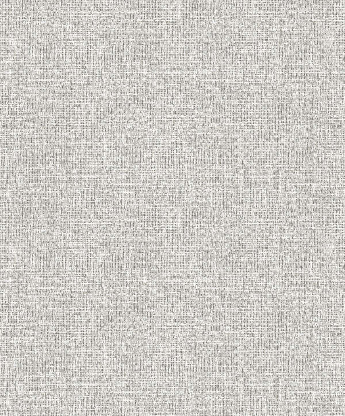 Woven Linen Effect Wallpaper in light gray offers a textured, subtle woven pattern for a soft, neutral background.