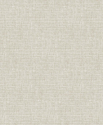 Woven Linen Effect Wallpaper in light beige features a subtle grid pattern for a soft, neutral background look.