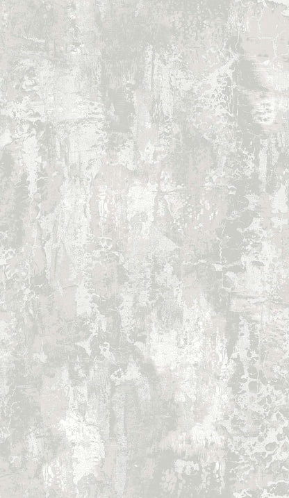 Faux Concrete Wallpaper features a light gray and white abstract painted wall look, perfect for non-woven wallpaper.