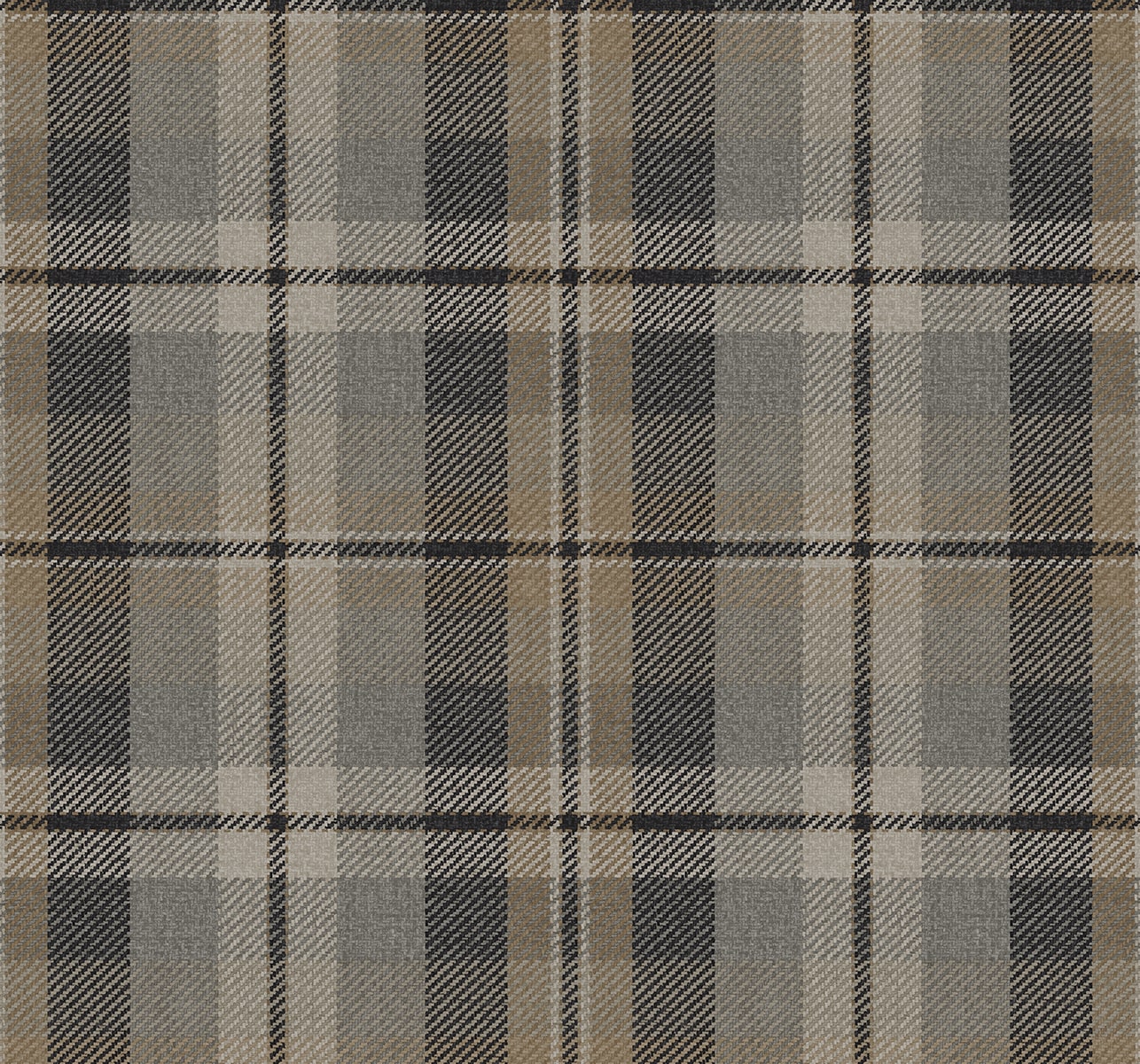 Gray Tailored Plaid Peel & Stick Casa Mia Wallcovering close-up.
