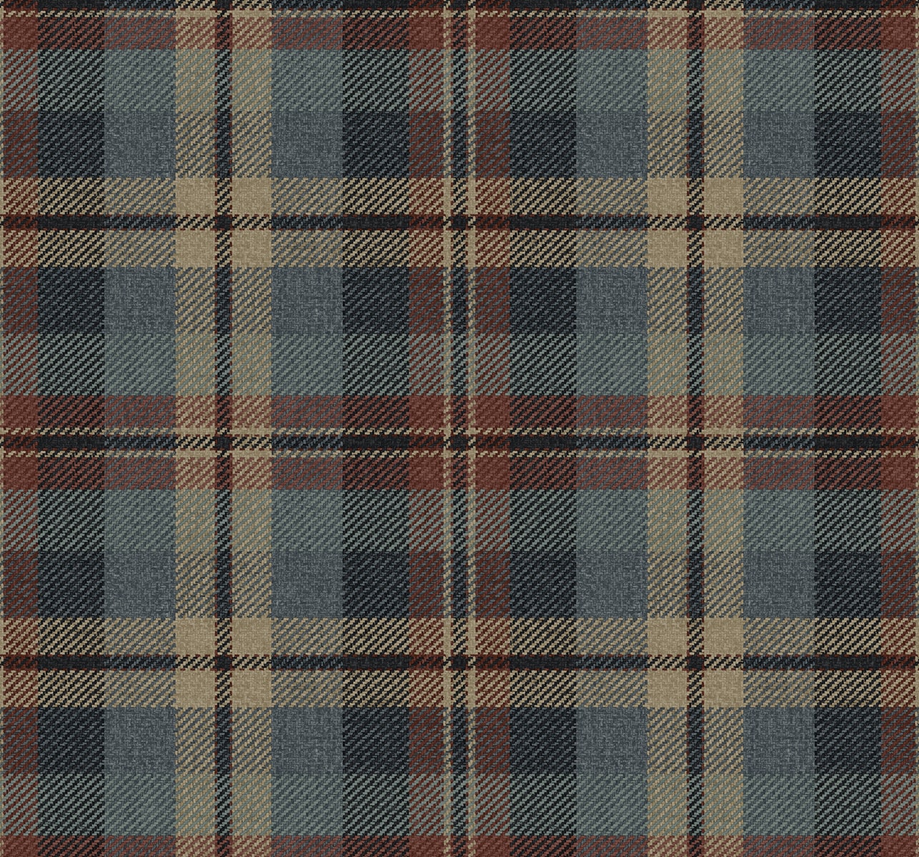 Multicolor Tailored Plaid Peel & Stick Casa Mia Wallcovering close-up.