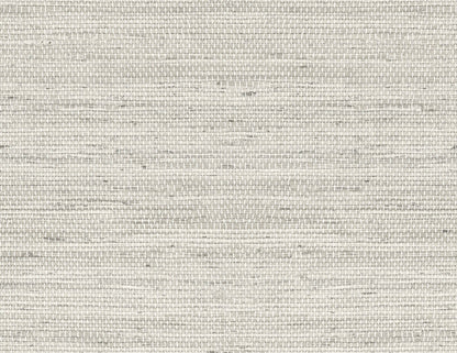 Gray Weave Grasscloth Effect Peel & Stick Casa Mia Wallcovering close-up.