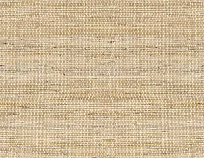 Beige Weave Grasscloth Effect Peel & Stick Casa Mia Wallcovering close-up.