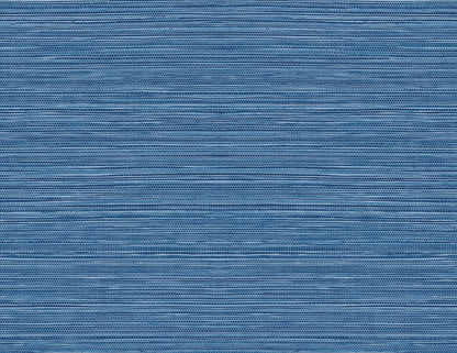Blue Faux Sisal Peel & Stick Casa Mia Wallcovering close-up.