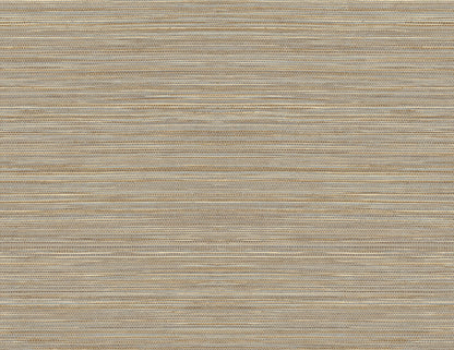 Silver Faux Sisal Peel & Stick Casa Mia Wallcovering close-up.