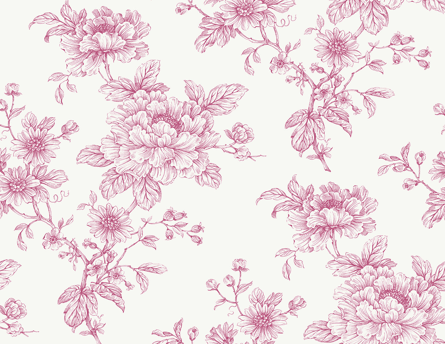 Pink Cherished Rose Peel & Stick Casa Mia Wallcovering close-up.
