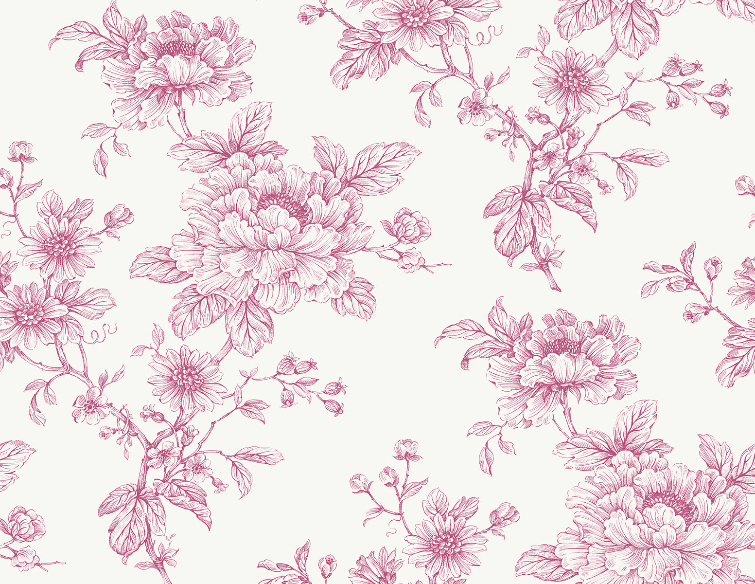Pink Cherished Rose Peel & Stick Casa Mia Wallcovering close-up.