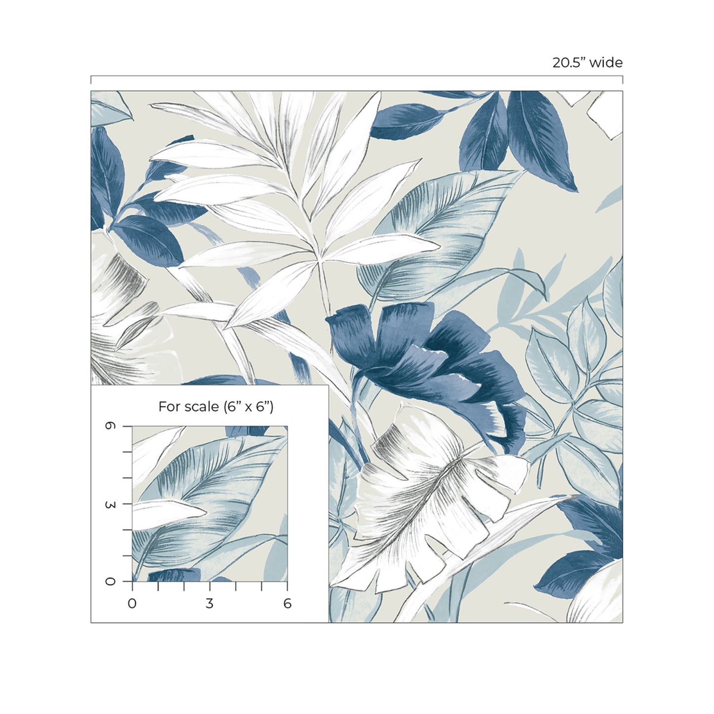 Tropical Leaves Peel & Stick