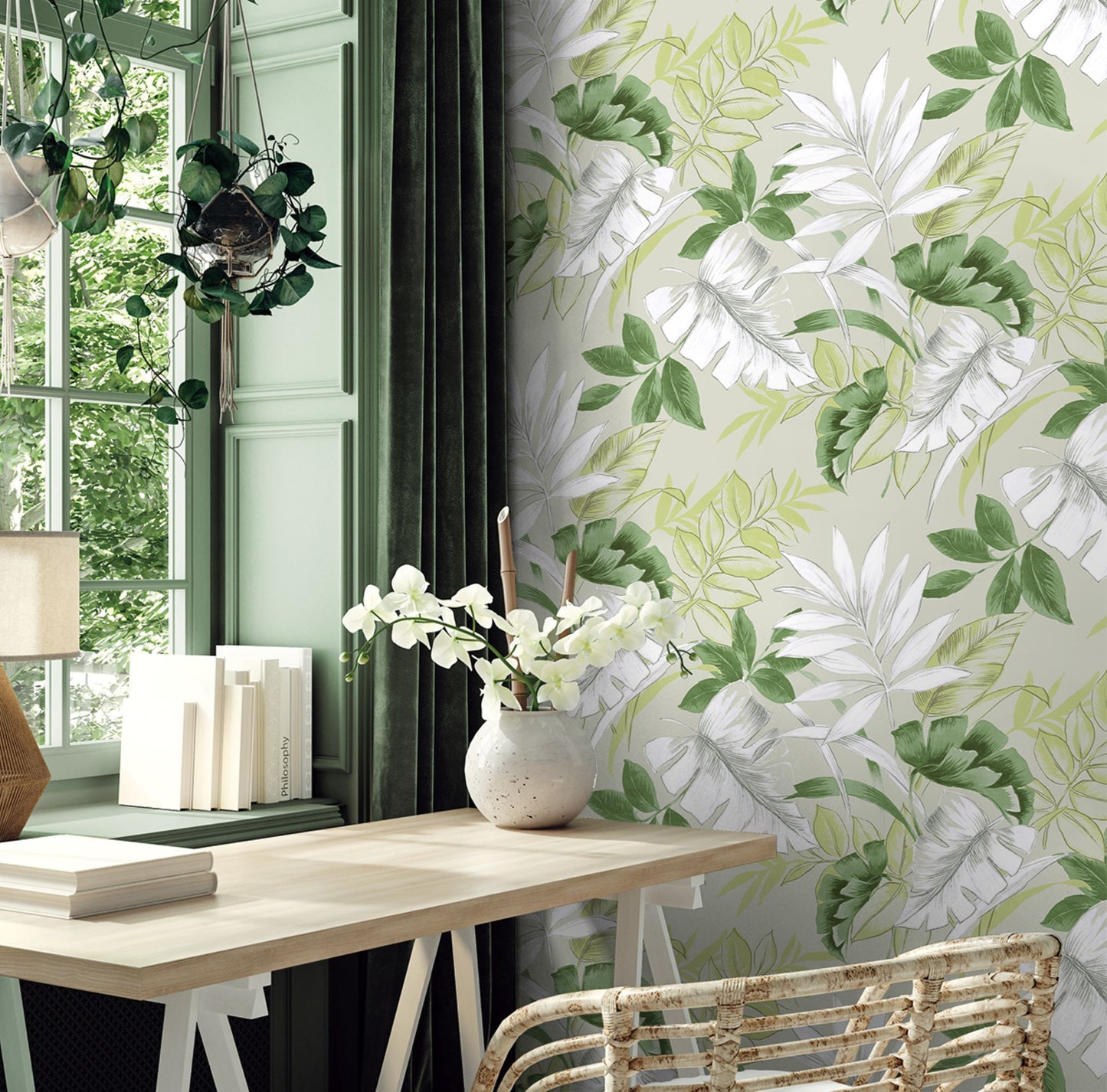 Tropical Leaves Peel & Stick