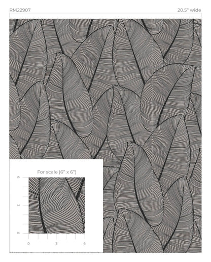 Modern Metallic Leaf Peel & Stick