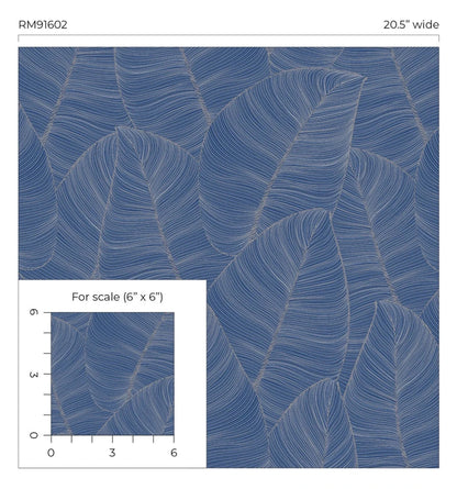 Metallic Leaf Wallpaper