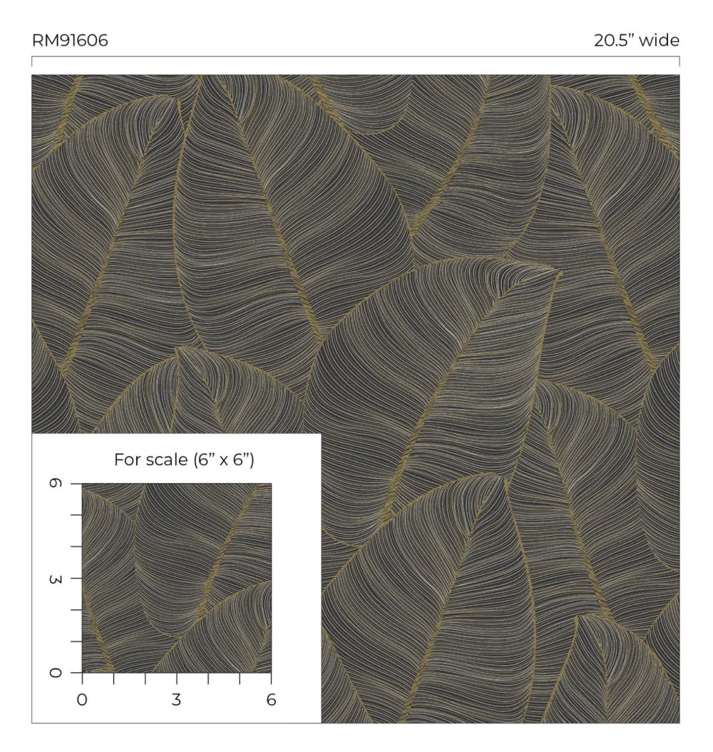 Metallic Leaf Wallpaper