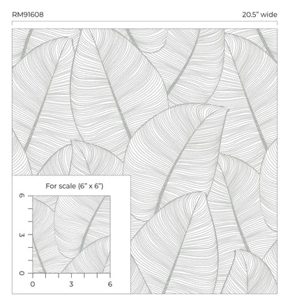Metallic Leaf Wallpaper