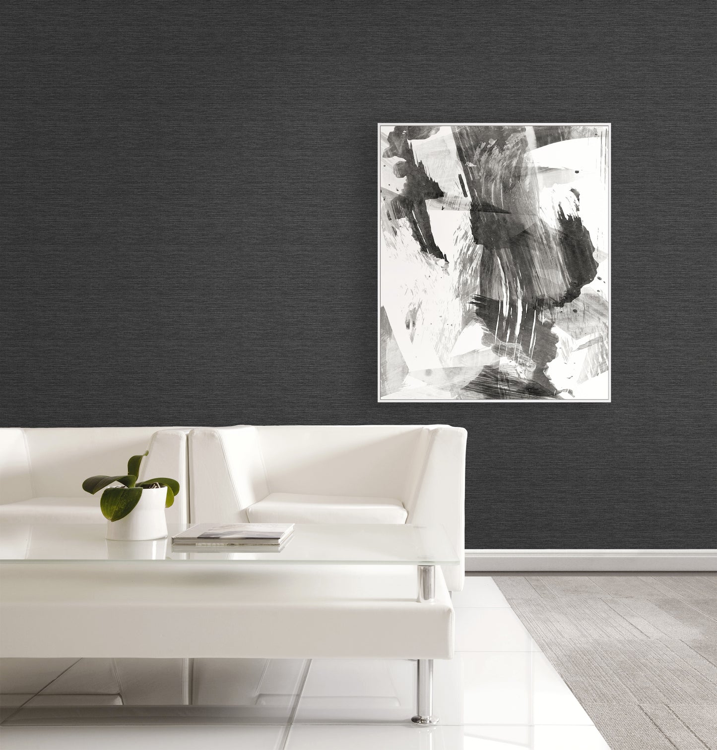 Grasscloth Effect Imitation Wallpaper