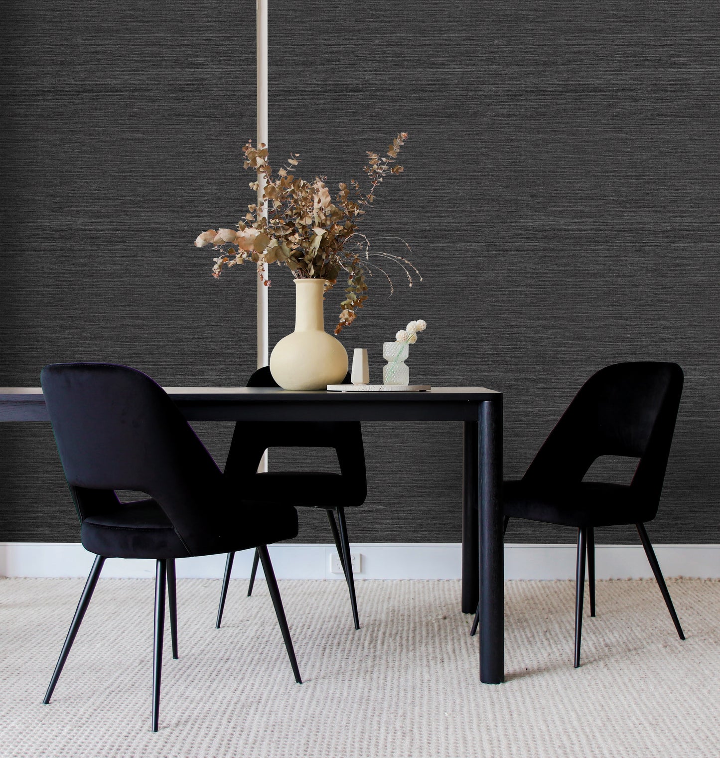 Grasscloth Effect Imitation Wallpaper