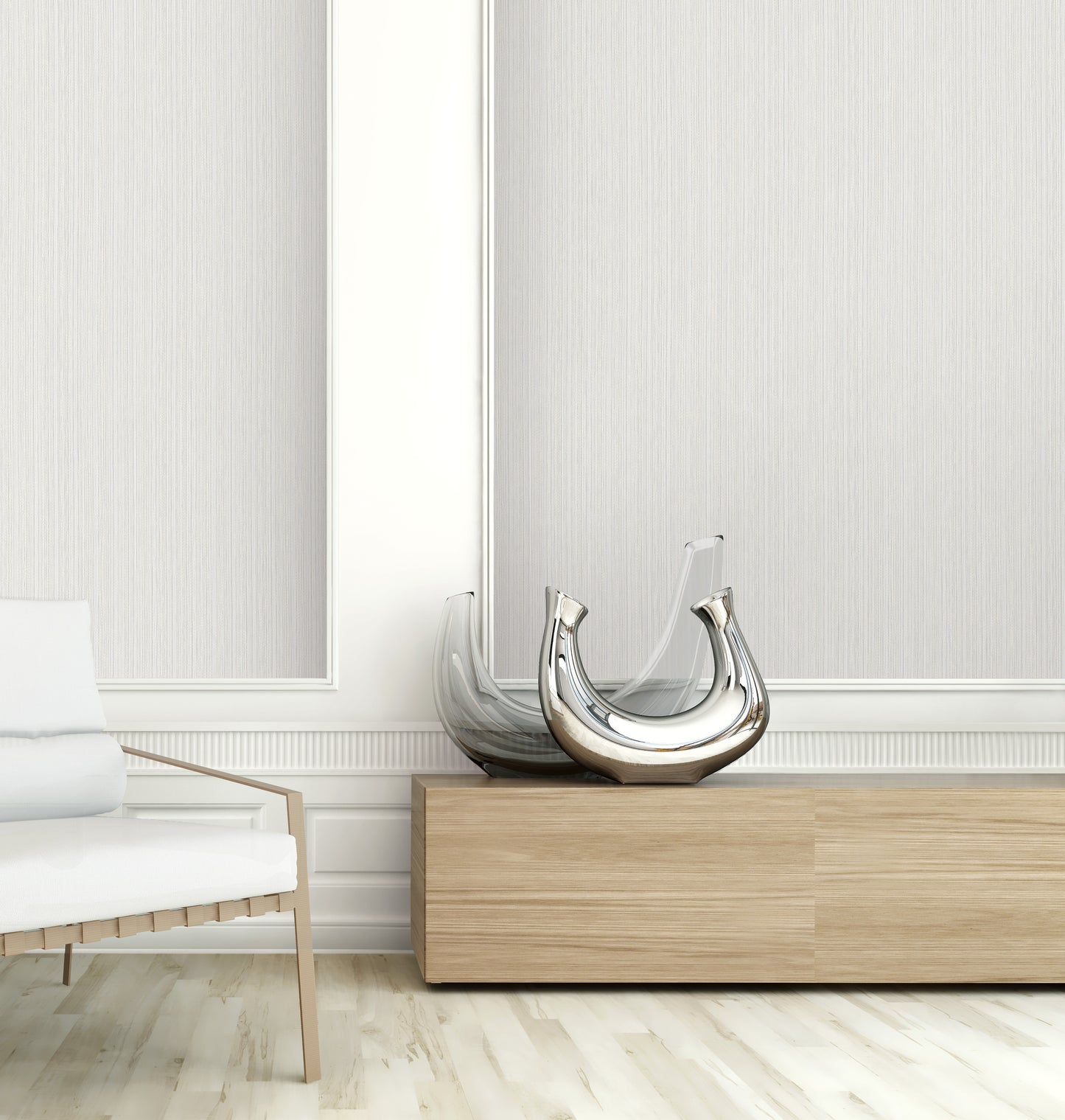 Textile Effect Vertical Wallpaper