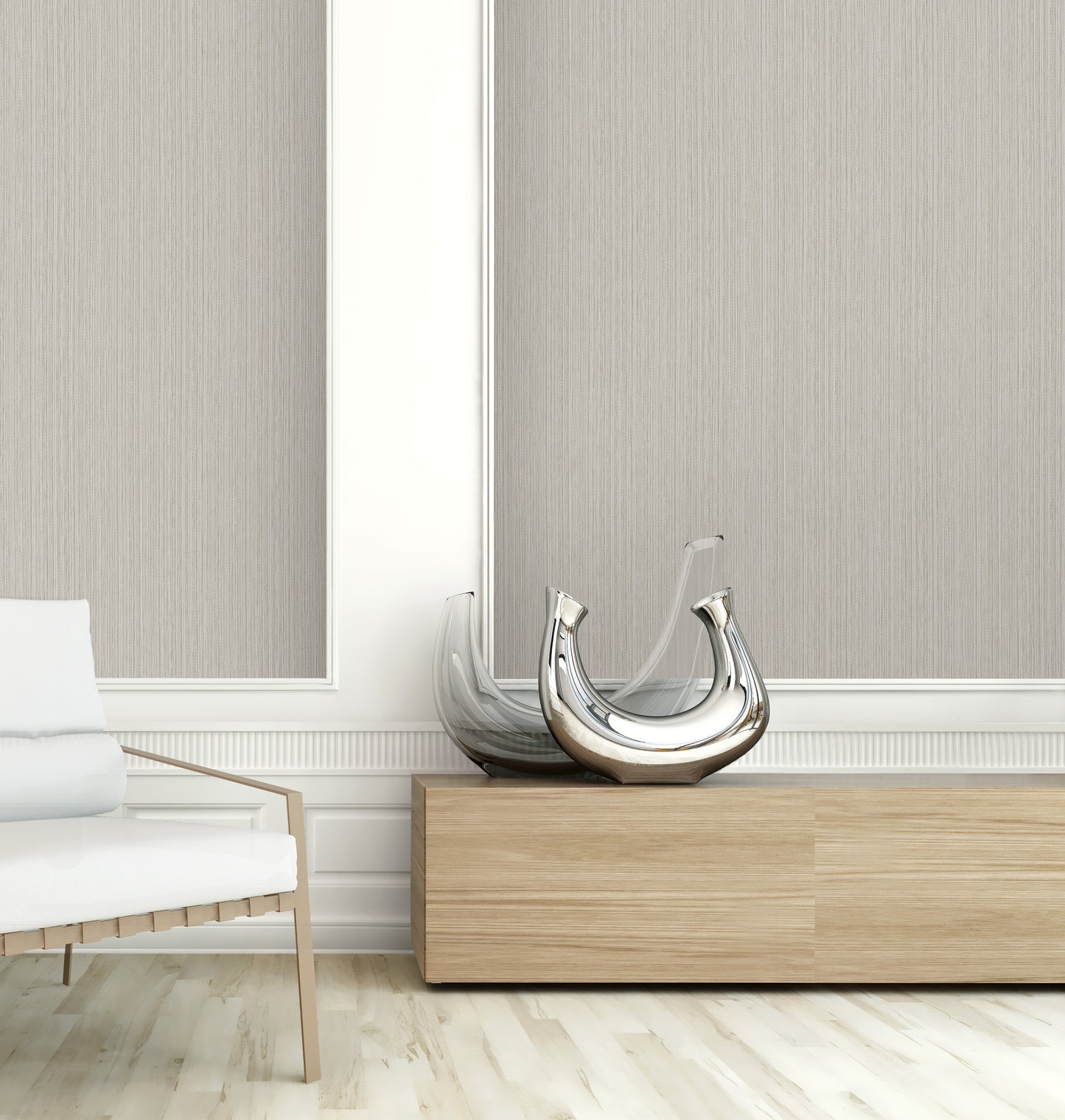 Textile Effect Vertical Wallpaper