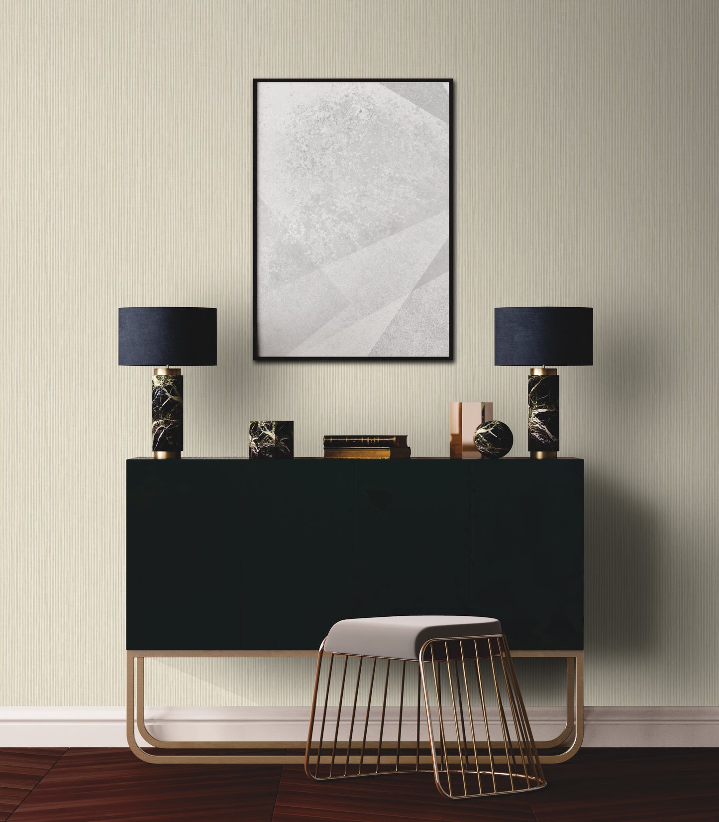 Strie Velvet Imitation Wallpaper