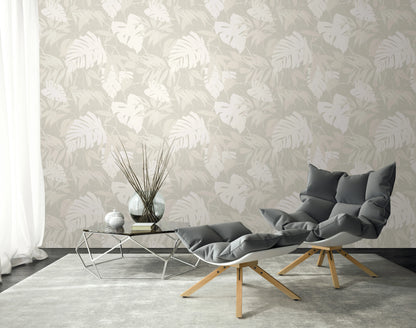 Rainforest Leaves Grasscloth & Naturals