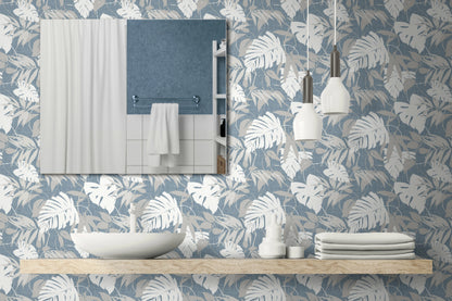 Rainforest Leaves Grasscloth & Naturals