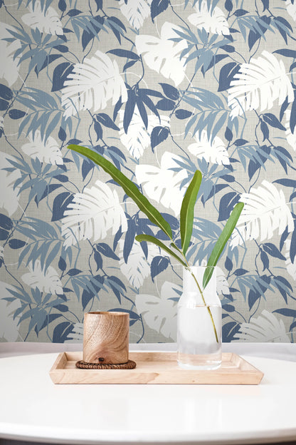 Rainforest Leaves Grasscloth & Naturals