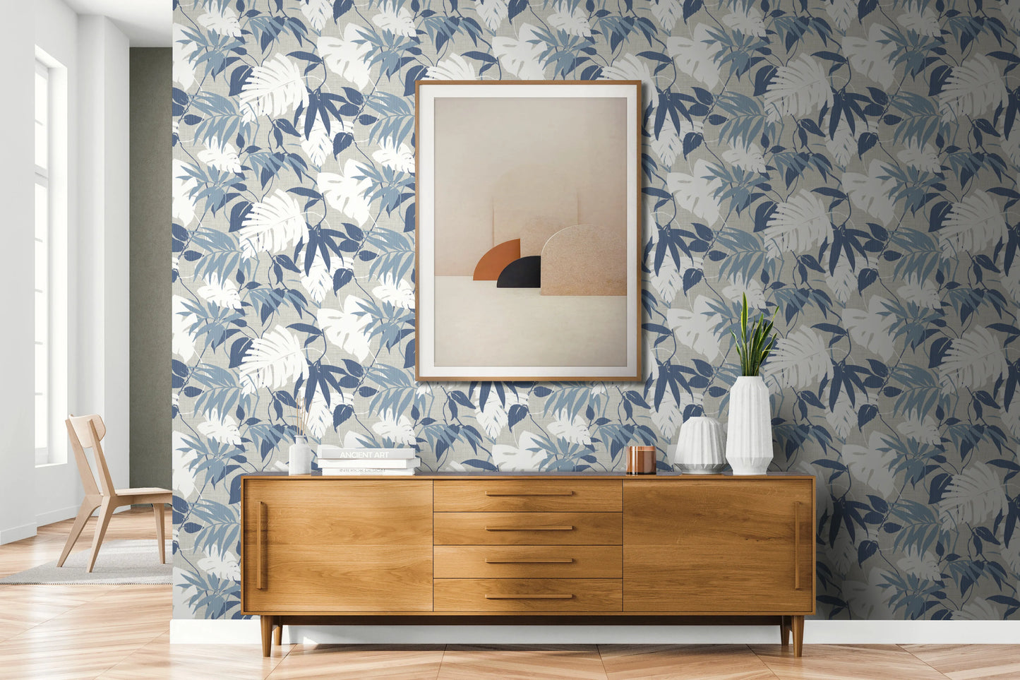 Rainforest Leaves Grasscloth & Naturals