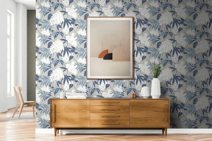 Rainforest Leaves Grasscloth & Naturals
