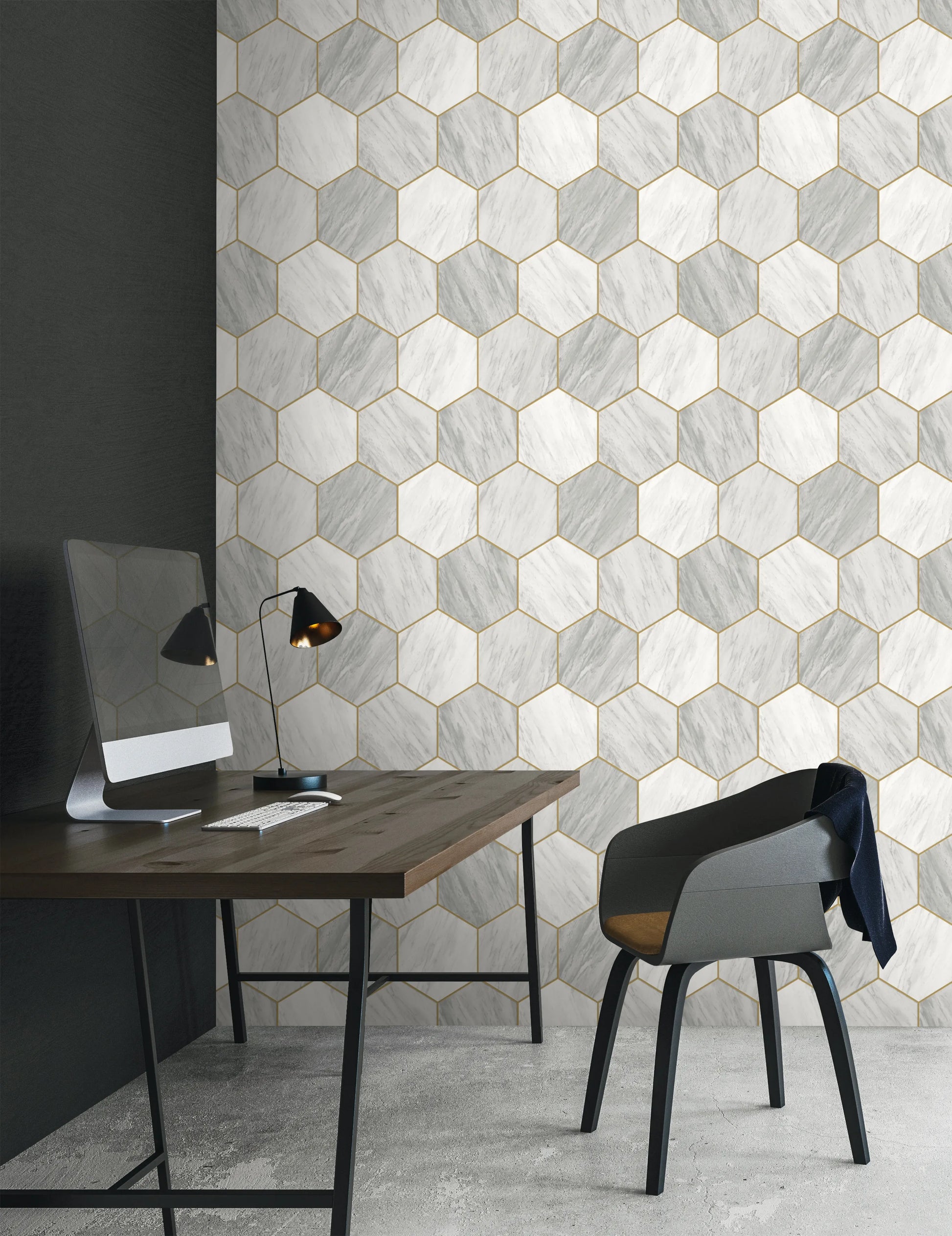 White & Grey & Gold