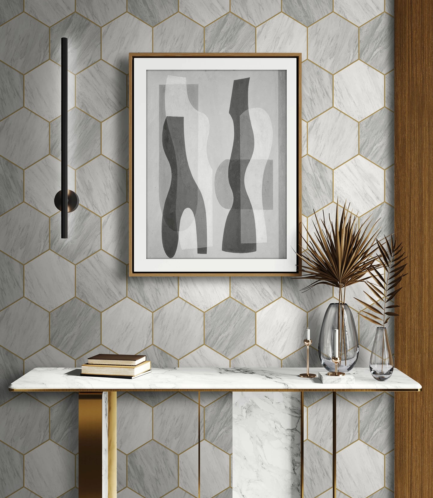 White & Grey & Gold