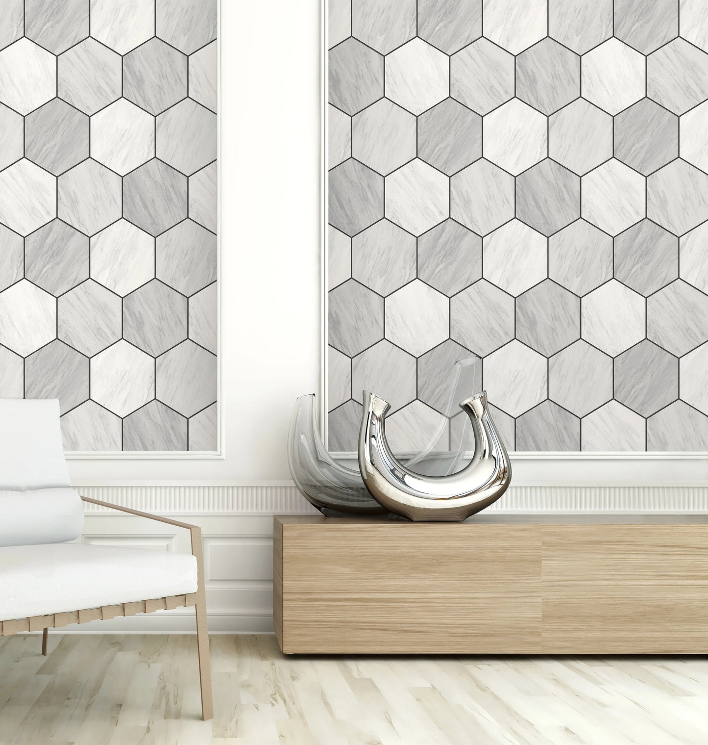 White & Grey & Black