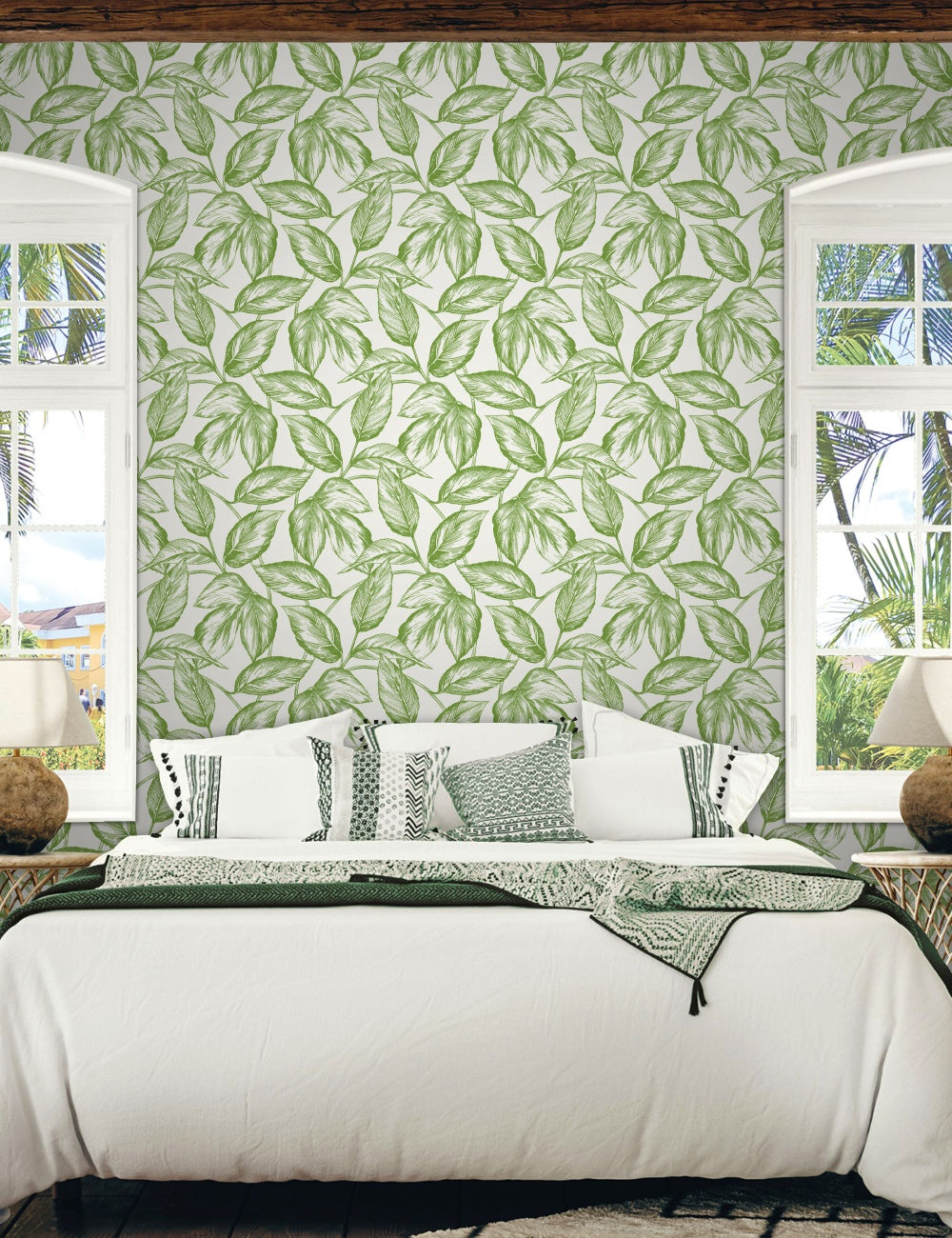 Sketched Leaves Wallpaper