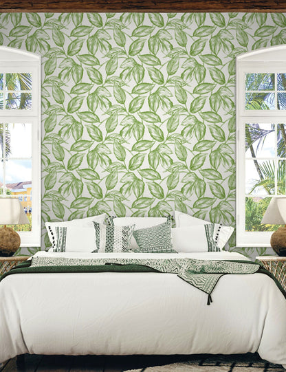 Sketched Leaves Wallpaper
