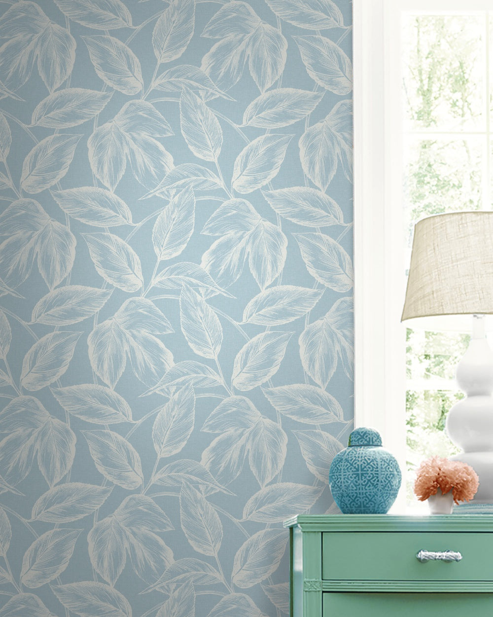 Sketched Leaves Wallpaper