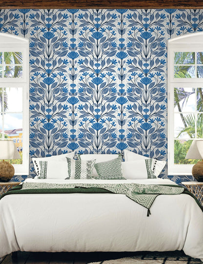 Painted Floral Wallpaper