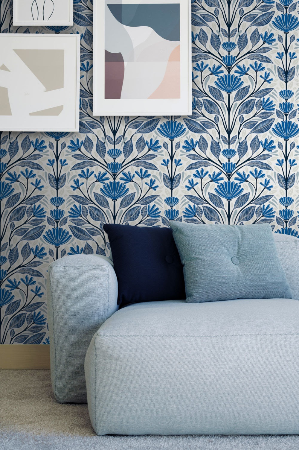 Painted Floral Wallpaper