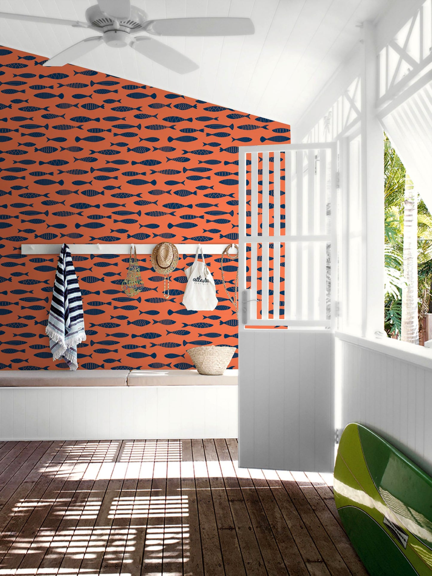Painted Fish Wallpaper