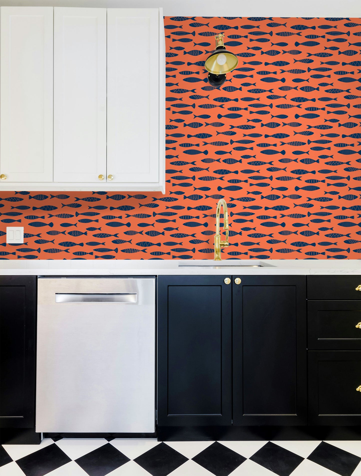 Painted Fish Wallpaper