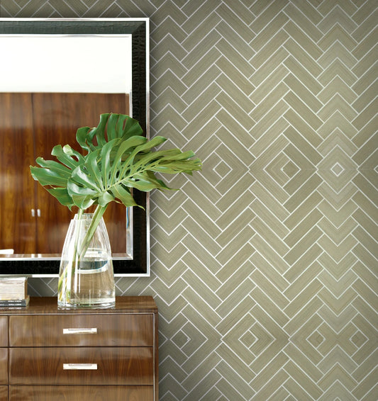 Herringbone Raffia Grasscloth & Naturals