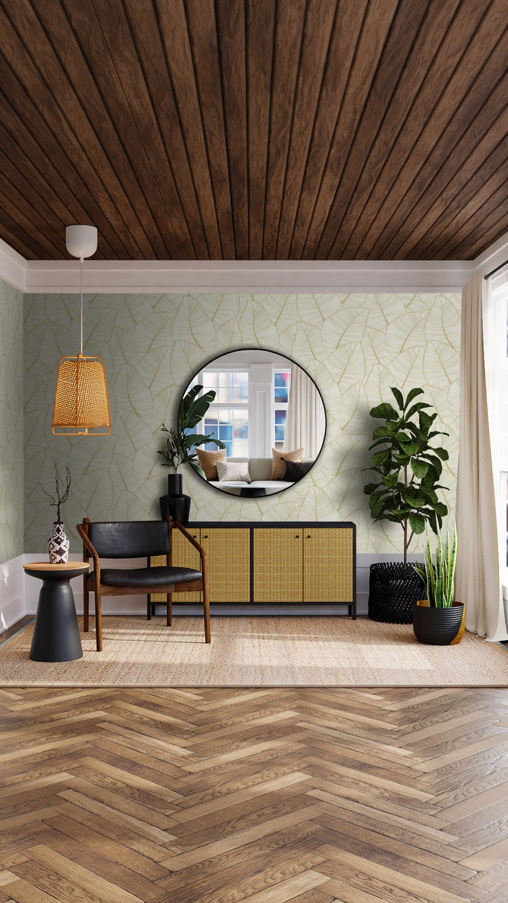 Jungle Metallic Leaf Peel & Stick