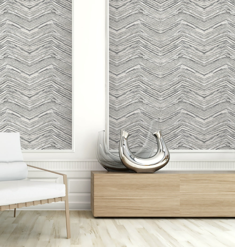 Wood Chevron Peel & Stick